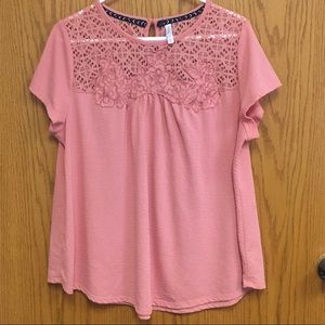 Swing style top in peach